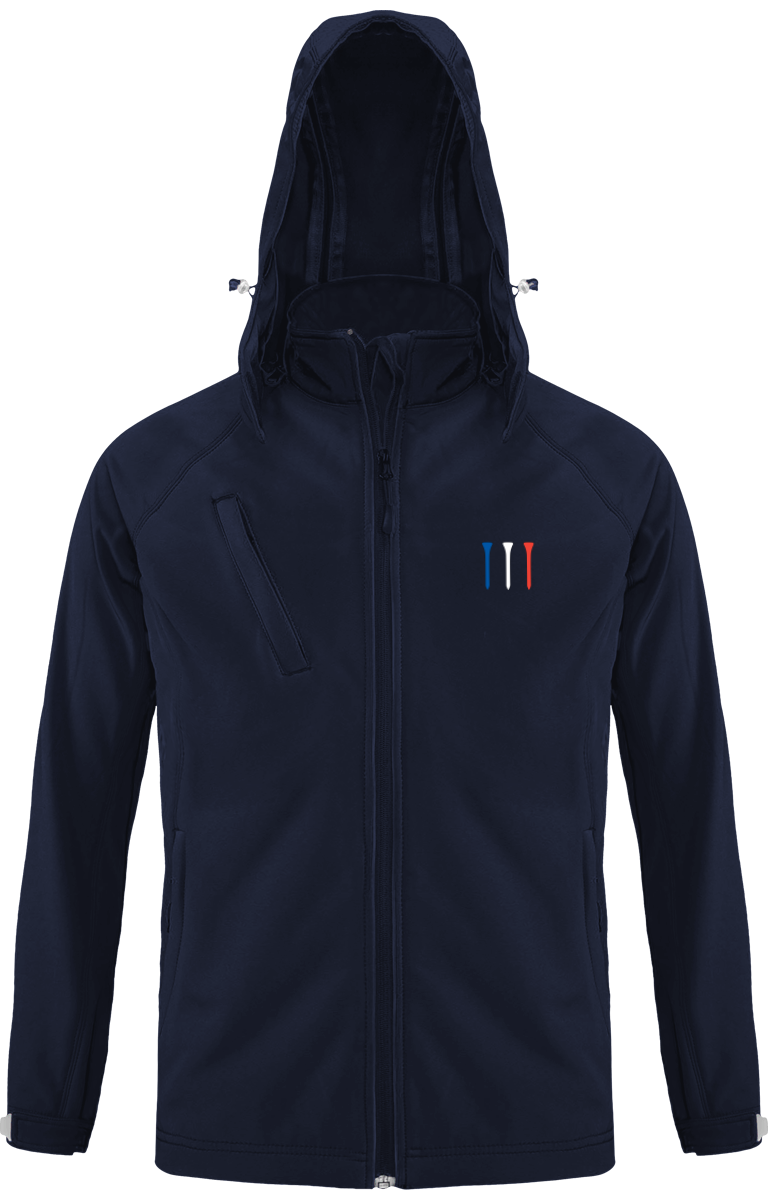 Veste Softshell tees Bleu Blanc Rouge homme