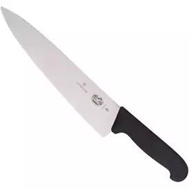 VICTORINOX Fibrox Carving Knife, 25cm, Wavy Edge