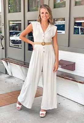 Where It Ends Linen Jumpsuit