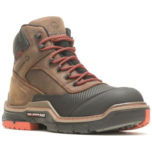 Wolverine Men's Raider Durashocks 6 WP Carbonmax Work Boot -Brown- W231042