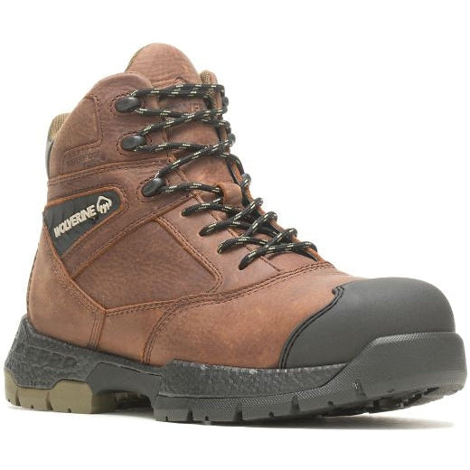 Wolverine Men's Rush Ultraspring 6 Comp Toe WP Work Boot -Brown- W231038