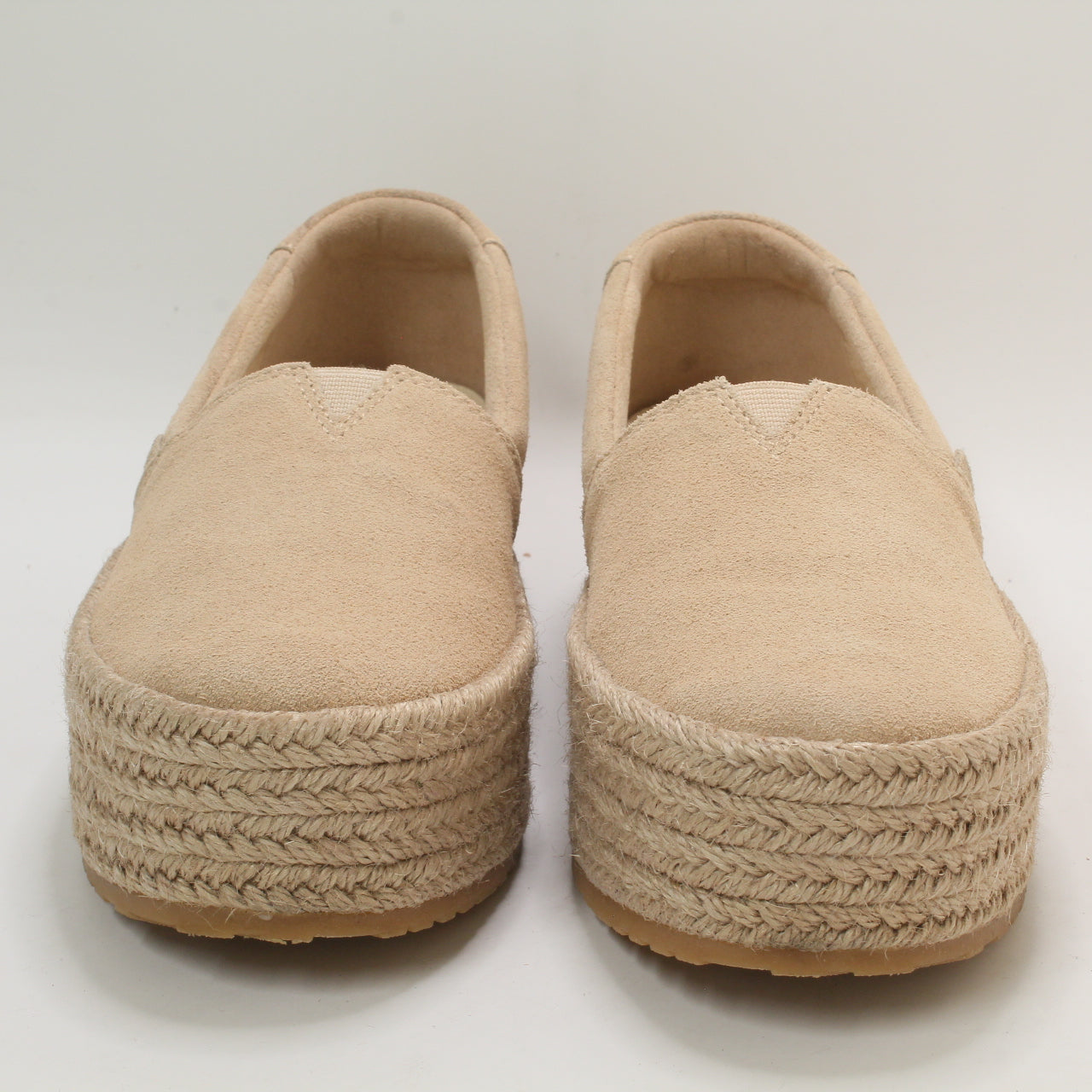 Womens Toms Valencia Espadrille Oatmeal Suede Uk Size 3