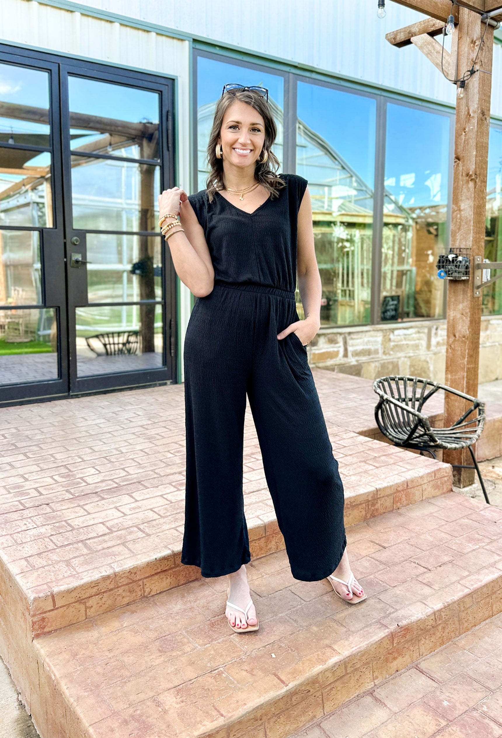 Z SUPPLY Lunch Date Pucker Jumpsuit